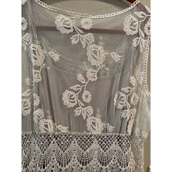 Sundance Dress 16 Lace Floral Embroidered Love Always Coquette Delicate Dainty - Picture 11 of 13